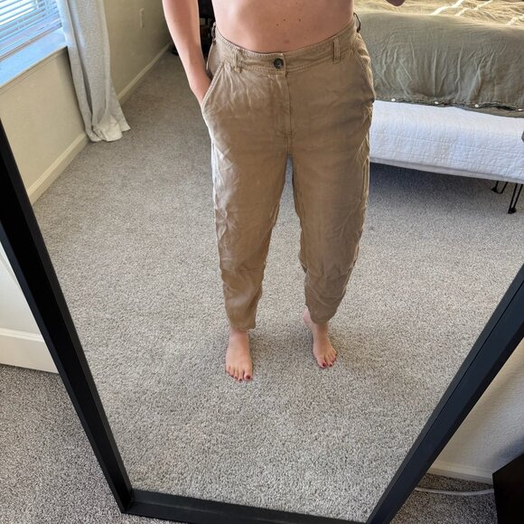 Everlane Khaki Barrel Pants Size 8 - Picture 10 of 10